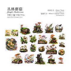 40Pcs Nature Scenery PET Stickers Junk Journal Planner DIY Scrapbooking Collage