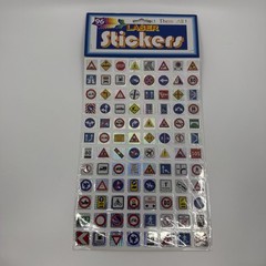 Laser Stickers Lot Of 8 – Hello Kitty (4), Barbie, Birds, Traffic Signs, Cats