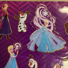 Disney Frozen Sticker Sheet Hot Stamp 8×10 Inch Elsa Olaf Anna