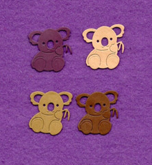 ANIMALS # 3 KOALA farm zoo die cuts scrapbook cards