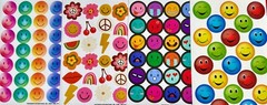 10 Sheets Wholesale Children Stickers Happy Face Food Fruit Dessert Smiley Faces