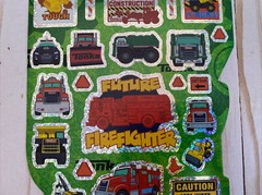 Future Firefighter Tonka Truck Stickers Construction Police Vehicles Foiled New
