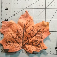 Artificial Maple Leaf Decoration Orange Black Fall Craft Scrapbook Junk Journal