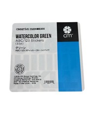 Creative Memories Uppercase & Lowercase ABC/123 Stickers Watercolor Green