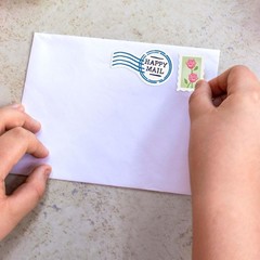 Navy Peony Happy Mail Stickers (8 Sheets, 130+ Small Postal Theme Colors