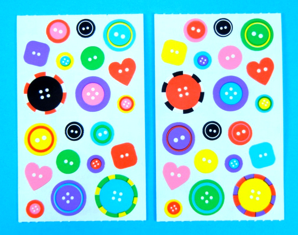 Vintage Mrs. Grossmans Buttons Sticker 2 Mod Sheets Set