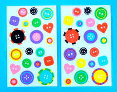 Vintage Mrs. Grossmans Buttons Sticker 2 Mod Sheets Set
