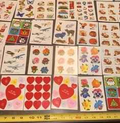 Vintage 1970s-90s Lot Of 30+ Stickers Mixed Brands – Dennison – And More !!