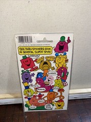 1981 SCRATCH N SNIFF MR. MEN AND LITTLE MISS STICKERS SEE THRU MARK 1 Splendid