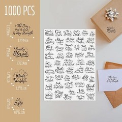 1000 PCS Bible Verse Stickers, Clear Inspirational Pray Stickers Encouraging Scr