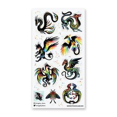 Remarkable Rainbow Creatures Stickers – Fantasy Sticker Sheet – Scrapbooking