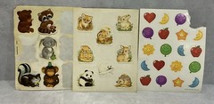 Vintage 1970s 1980s Sticker Lot Smurfs Care Bears Unicorns Hallmark Puffy
