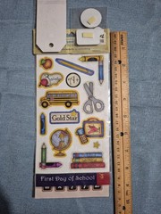 90 Piece Once Upon A Time Embellishments Back To School