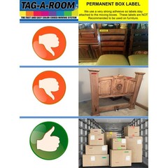 Color Coded Moving Box Label for Master Bedroom Easy Organization Stickers