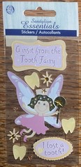 RARE Essentials Sweet A Visit From The Tooth Fairy Lost Teeth Scrapbook Stickers
