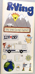 Sandylion RVing On The Road Clear Stickers 2003 Vintage Scrapbook Craft NOS