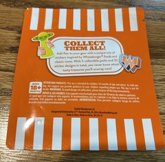 Whataburger Sticker Pack – 8 Stickers, Food & Drink Theme, Orange/White