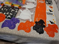Vintage Halloween Sticker Eraser Stamp Stencil Party Favor Lot