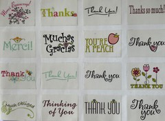 THANK YOU Mylar Stickers(16pc)8”x5-3/4”Words•Sayings•Greetings •Gifts•Flowers•