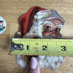 VTG Christmas Seals Presto Stick Self Adhesive Lot Santa Die Cut Set Read