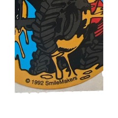 Vintage 1992 SmileMakers Monster Truck Sticker Big Tires 2.5″ Round New