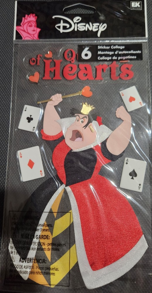 Disney EK Success Dimensional Sticker ~ Queen of Hearts 6pcs NEW