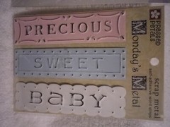 Zoophabet 3-D ZooDads Pressed Petals scrap metal baby boy Scrapbook stickers