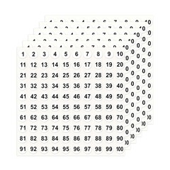 Number Stickers, 50 Sheets Number Stickers 1-100, 5000 PCS Vinyl Consecutive …