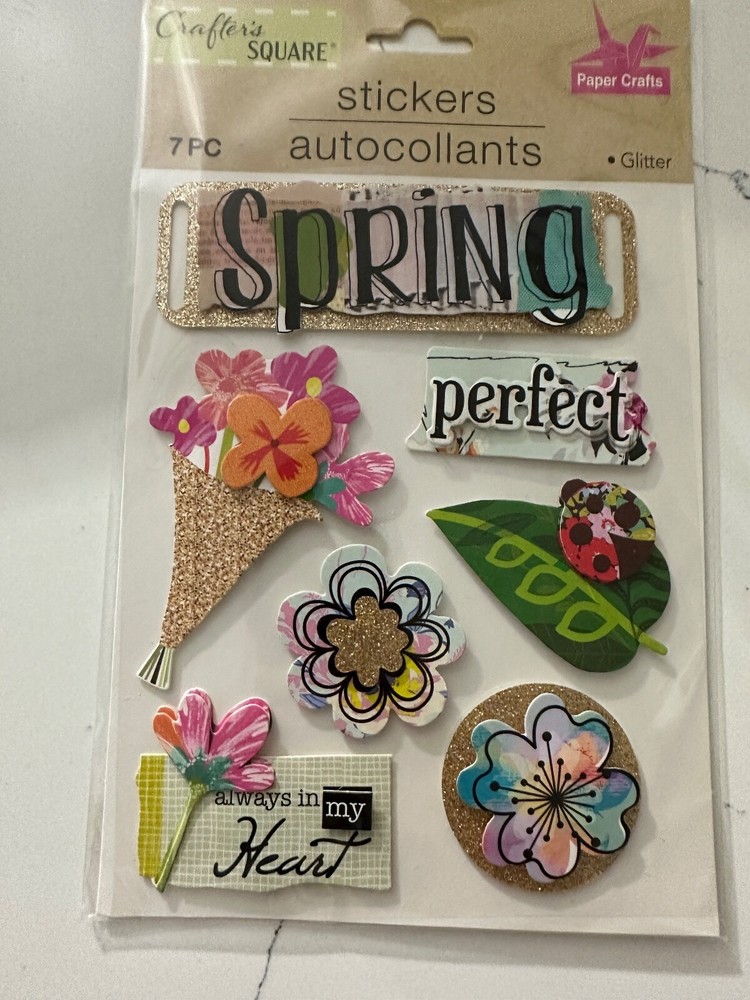 Crafter’s Square Dimensional Spring Paper Crafts Flowers Always In My Heart Leaf