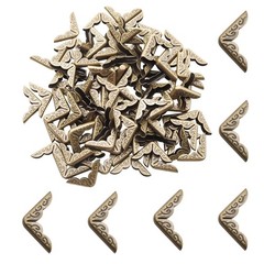 100 Pcs 20mm Bronze Metal Book Corner Protectors Vintage Photo Corner Protector