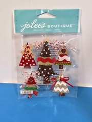 FREE SHIP Jolee’s BEAUTIFUL BURLAP TREES Scrapbook Sticker CHRISTMAS HOLIDAYS
