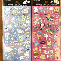 Kawaii Topping Lab Sticker Series Set of 2 Retro Angel Baby School Life Japan