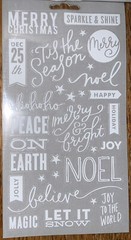 Mambi Sticks Christmas Words Letters Numbers 6pgs Alphabet Alpha Clear Stickers