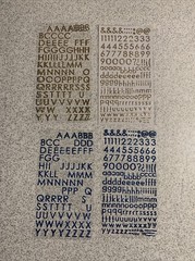 Mixed Size Lot Of Glitter Letter & Number Stickers (A13)
