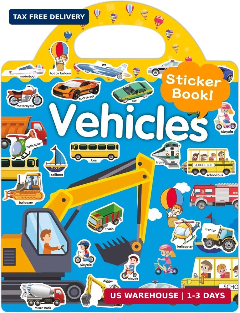 Benresive Reusable Sticker Book for Toddlers, Travel Stickers for Kids, Toddler