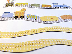 Zoo Train Stickers K&Company Glitter Animal Circus Scrapbook Borders 4pc 6″