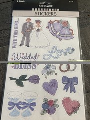KeepSake Essentials Wedding Bliss Ring True Love Cake Stickers 2 Sheets