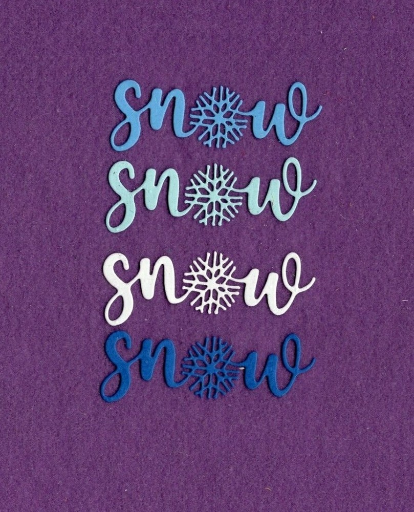SNOW # 2 winter die cuts scrapbook cards