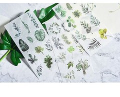 Cartoon Flowers Leaves Sticker Diary Scrapbook Stationery Stickers Supplies 3pcs