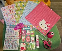 Hello Kitty Scrapbook & Assortment of HELLO KITTY ASSESSORIES FROM ORIGINAL KIT