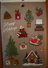 RECOLLECTIONS GINGERBREAD HOUSE STICKER BOOK 237 PC 12 SHEET GINGERBREAD FOREST