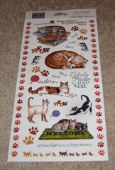 PSX Designs Sticker Sheet ~ Cozy Cats. HTF Collectable.