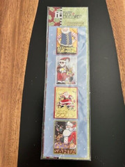 (3)Vintage Mary Engelbreit Dimensional Stickers Christmas SANTA HOPE JOY PEACE