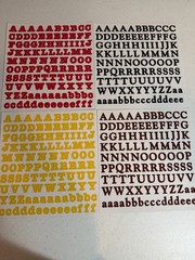 Over 20 Different Colors And Styles Of Alphabet And Number Stickers
