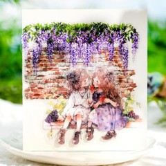 20Pcs Flowers Fence Wall PET Stickers Journal Planner DIY Scrapbooking Sticker