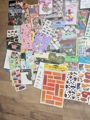 Large Scrapbook Sticker And Embellishment Lot 60 Packs New Stickers Loose Sheets