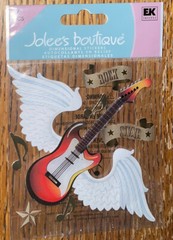 RARE Jolees Rock Star Guitar W/ Wings BAND Musical Playing Music Notes Stickers