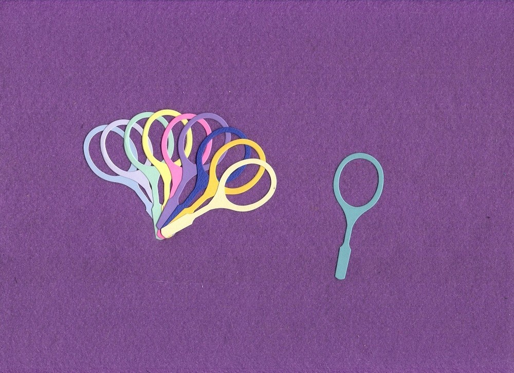 TENNIS RACQUET die cuts scrapbook cards