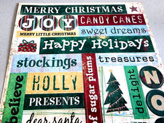 Sandylion Christmas Words Stickers Glitter Accents 12″ 2006 NOS Scrapbooking