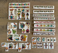 Vintage Lisa Frank Halloween Body Stickers LOOSE WRINKLED BUBBLED